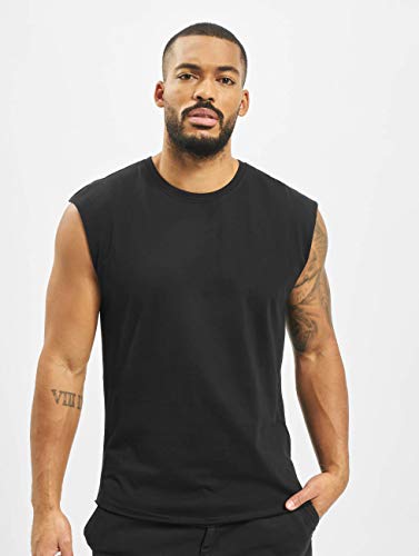 Urban Classics Open Edge Sleeveless tee Camiseta, Negro (Black 7), L para Hombre