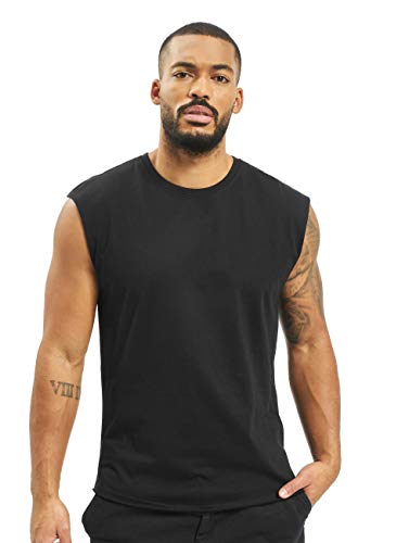 Urban Classics Open Edge Sleeveless tee Camiseta, Negro (Black 7), L para Hombre