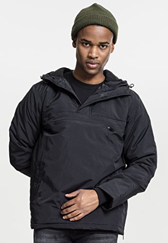 Urban Classics Padded Pull Over Jacket Chaqueta, Negro (Black 7), XX-Large para Hombre