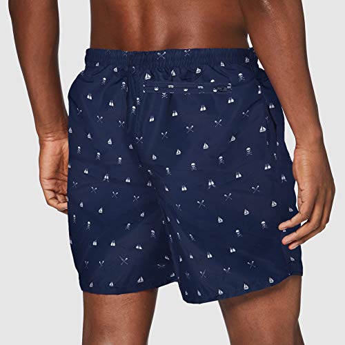 Urban Classics Pattern Swim Shorts Bañador para hombre, Skullandyacht Aop, S