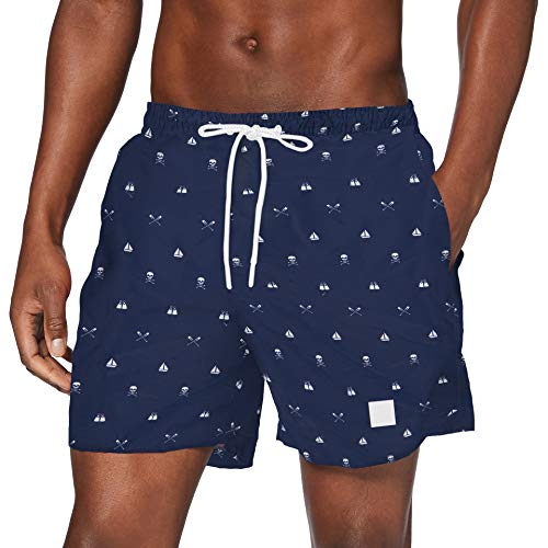 Urban Classics Pattern Swim Shorts Bañador para hombre, Skullandyacht Aop, S