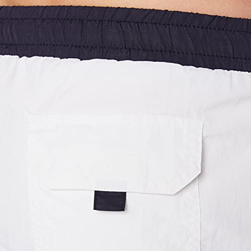 Urban Classics Retro Swimshorts Bañadores Ajustados para Hombre, White/Navy, S