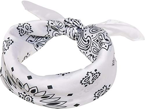 Urban Classics Satin Bandana 2-Pack, Black/White, Talla adecuada Unisex Adulto