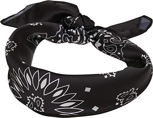 Urban Classics Satin Bandana 2-Pack, Black/White, Talla adecuada Unisex Adulto