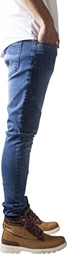 Urban Classics Slim Fit Biker Jeans, Azul (Blue Washed 799), 32W x 32L para Hombre