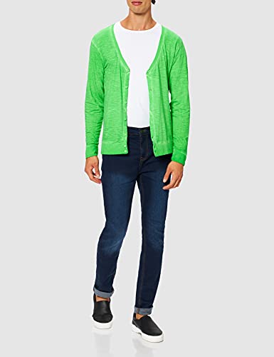 Urban Classics Spray Dye Slub Cardigan Chaqueta Punto, Verde (Mint 00348), Medium para Hombre