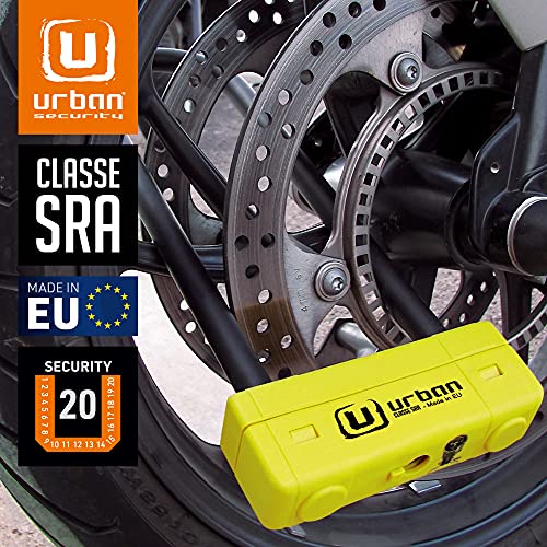 Urban Security UR85300Y Candado Antirrobo U Alta Seguridad homologado Sra, Doble Cierre ø18, 85x300, Made in EU