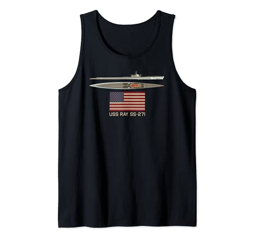 USS Ray SS 271 Submarino Americano de la Segunda Guerra Camiseta sin Mangas