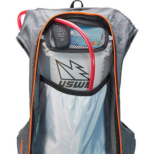 USWE Airborne 15 Mochila de hidratación, Gris/Naranja, Size