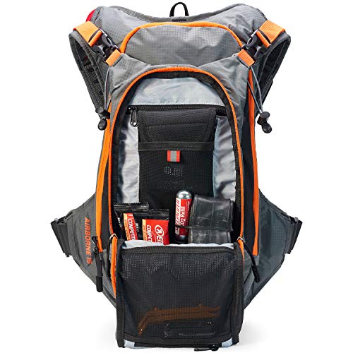 USWE Airborne 15 Mochila de hidratación, Gris/Naranja, Size