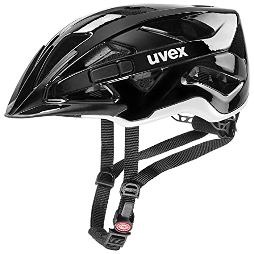 uvex Active Casco de Bicicleta, Adultos Unisex, Black White, 56-60 cm