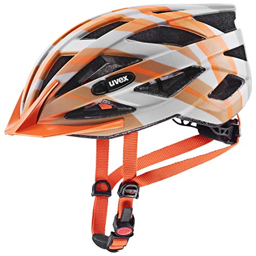 uvex Air Wing CC Casco de Bicicleta, Unisex-Adult, Grey-Orange Mat, 52-57 cm