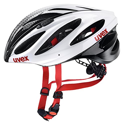 Uvex Boss Race - Casco de ciclismo, color blanco / negro, talla 52 - 56 cm