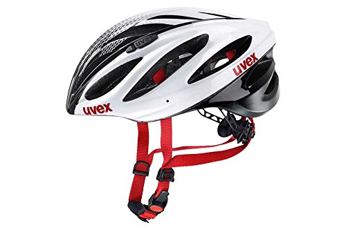 Uvex Boss Race Casco de Ciclismo, Unisex Adulto, Blanco/Negro, 55-60 cm