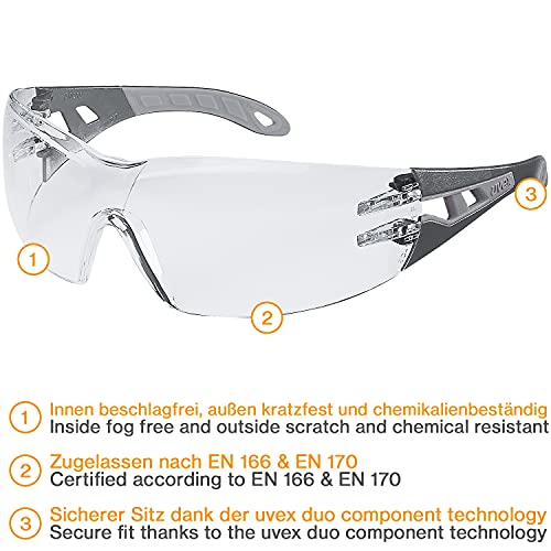 Uvex Gafas de protección Pheos S - Con revestimiento antivaho y antirrayado