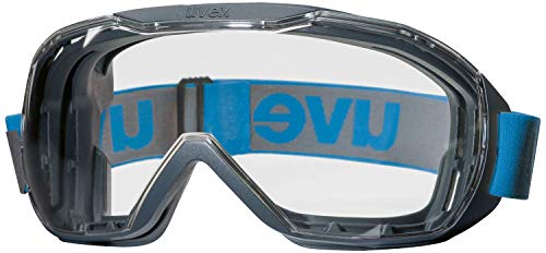 Uvex Gafas megasónicas gente que usa gafas, sin niebla y resistentes a los arañazos - Azul / Claro