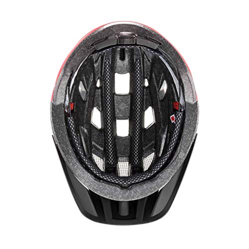 Uvex i-Vo CC | Casco de Bicicleta | Mujer Hombre Adulto niños | tamaño Adjustable | Red-darksilver-Black Mat, 52-57 cm