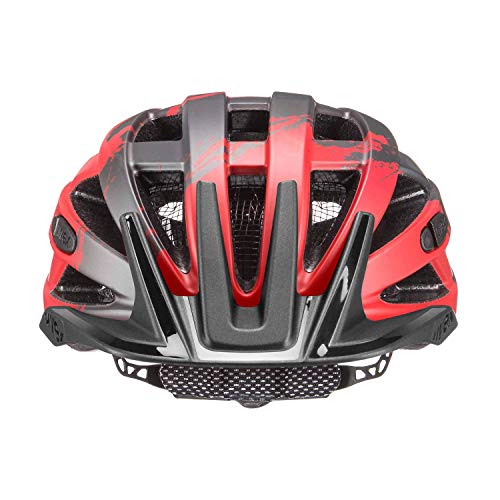 Uvex i-Vo CC | Casco de Bicicleta | Mujer Hombre Adulto niños | tamaño Adjustable | Red-darksilver-Black Mat, 52-57 cm