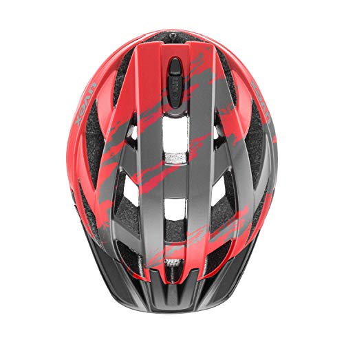 Uvex i-Vo CC | Casco de Bicicleta | Mujer Hombre Adulto niños | tamaño Adjustable | Red-darksilver-Black Mat, 52-57 cm