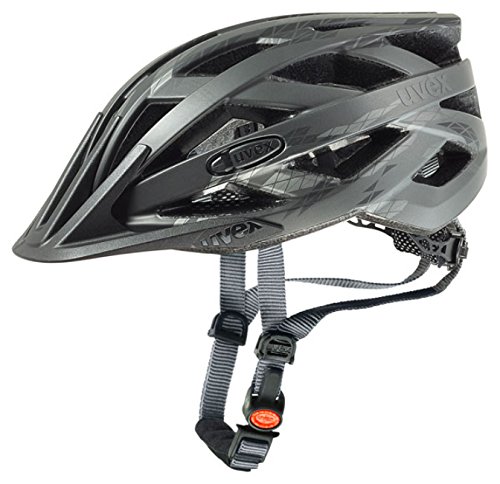 Uvex I-Vo CC Casco de Ciclismo, Unisex Adulto, Black-Smoke Mat, 56-61 cm