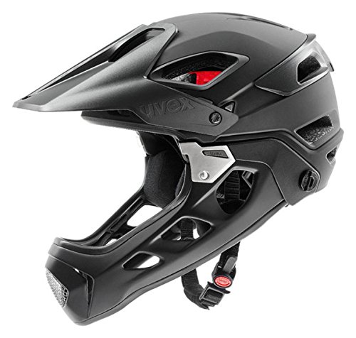 Uvex Jakkyl HDE - Casco de Ciclismo, Unisex Adulto, Negro/Plateado Oscuro (Mate), 52-57 cm