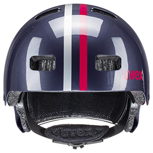 uvex Kid 3 Casco de Bicicleta, Unisex-Youth, Race Midnight, 55-58 cm