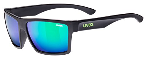 Uvex LGL 29 Gafas de Ciclismo, Unisex Adulto, Negro/Verde, Talla Única