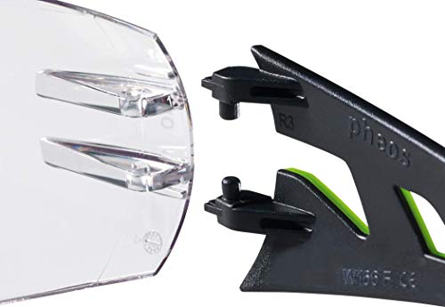 Uvex Pheos Gafas de Seguridad Trasparentes - Protección de los Ojos - Revestimiento Antivaho - Resistente a los Arañazos - Cómodo y Antideslizante