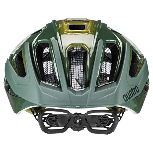 uvex Quatro Casco de Bicicleta, Unisex-Adult, Forest-Mustard, 52-57 cm