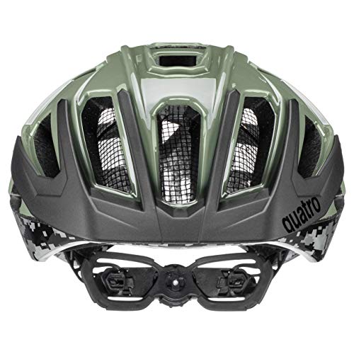 Uvex Quatro Casco de Bicicleta, Unisex-Adult, pixelcamo-Olive, 52-57 cm