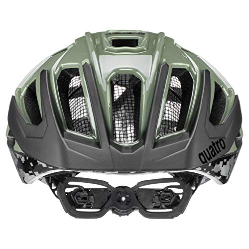 uvex Quatro Casco de Bicicleta, Unisex-Adult, pixelcamo-Olive, 56-60 cm