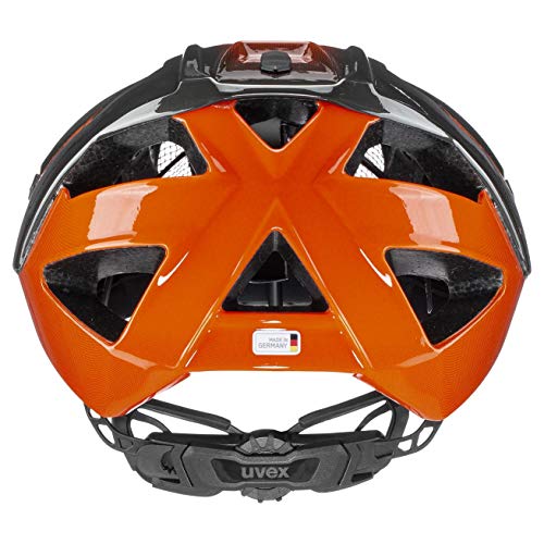 uvex Quatro Casco de Bicicleta, Unisex-Adult, Titan-Orange, 56-60 cm