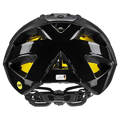 uvex Quatro CC MIPS Casco de Bicicleta, Unisex-Adult, All Black, 56-61 cm