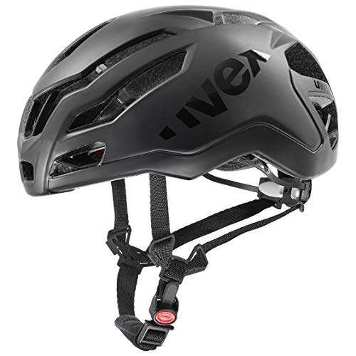 Uvex Race 9 Casco de Bicicleta, Adultos Unisex, All Black Mat, 53-57 cm