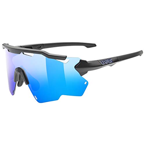 uvex Sportstyle 228 Gafas de Deporte, Unisex-Adult, Black Mat/Blue, One Size