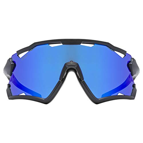 uvex Sportstyle 228 Gafas de Deporte, Unisex-Adult, Black Mat/Blue, One Size