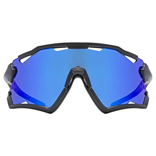 uvex Sportstyle 228 Gafas de Deporte, Unisex-Adult, Black Mat/Blue, One Size