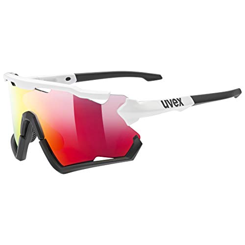 uvex Sportstyle 228 Gafas de Deporte, Unisex-Adult, White Black Mat/Red, One Size