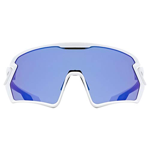 uvex Sportstyle 231 Gafas de Deporte, Adultos Unisex, White Mat/Mirror Blue, One Size