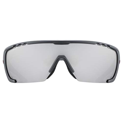 uvex Sportstyle 707 Gafas de Deporte, Unisex-Adult, Grey Red Mat/Silver, One Size