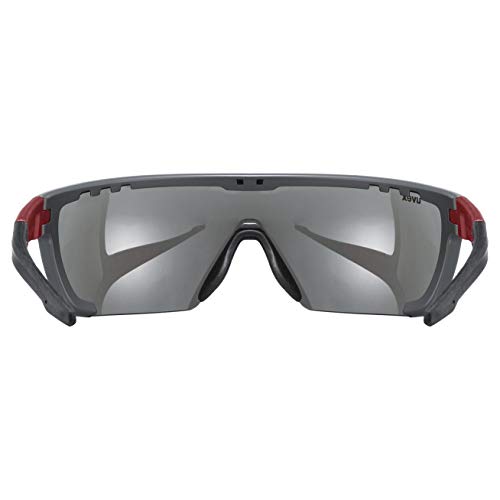 uvex Sportstyle 707 Gafas de Deporte, Unisex-Adult, Grey Red Mat/Silver, One Size