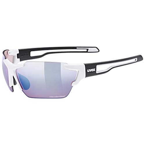 uvex Sportstyle 803 CV Gafas de Deporte, Adultos Unisex, White Black Mat/Amber, One Size