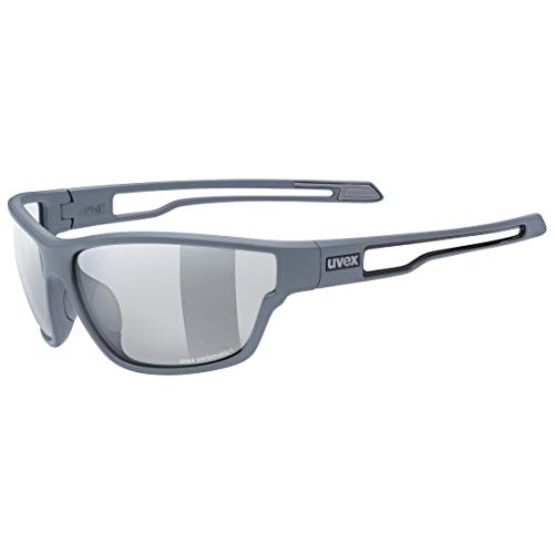 uvex sportstyle 806 V Gafas de deporte, Adultos unisex, grey mat/smoke, one size