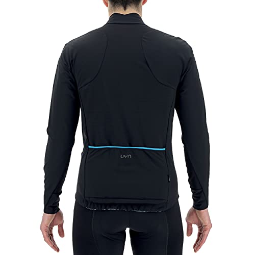 UYN Jacket Man Biking FULLShell Aerofit-Chaqueta de Ciclismo, Hombre, Negro/Negro/Turquoise, Medium