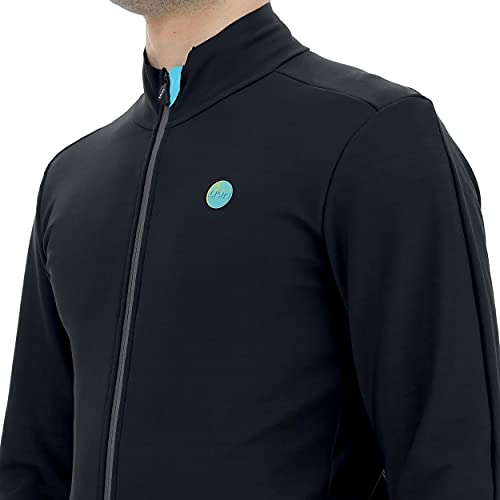 UYN Jacket Man Biking FULLShell Aerofit-Chaqueta de Ciclismo, Hombre, Negro/Negro/Turquoise, Medium