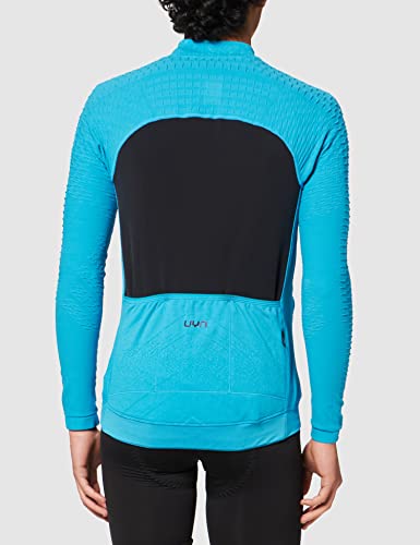 UYN Man Biking Airwing Winter OW Shirt Long_SL. Maillot de Ciclismo de Manga Larga, Hombre, Turquesa/Negro, Medium