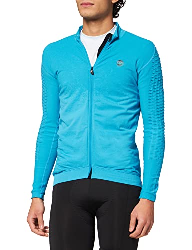 UYN Man Biking Airwing Winter OW Shirt Long_SL. Maillot de Ciclismo de Manga Larga, Hombre, Turquesa/Negro, Medium