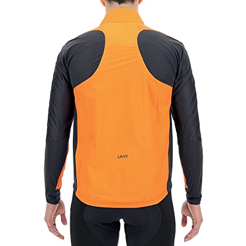 UYN Packable Regular Fit Jacket Man Biking-Chaqueta de Ciclismo Ajustable, Hombre, Naranja, Negro, Extra-Large