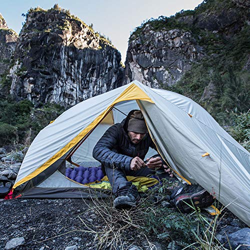 V VONTOX Esterillas Inflables, Tipo Mancuerna Esterillas Inflables Camping (Grande), Adecuada para Acampar, Aalir de Excursión, Alpinismo - Azul