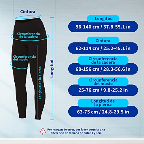 Valko Leggins Térmicos Mujer - Leggings Invierno - Leggins Afelpados - Leggin Negro - Regalo Navidad - Mallas Mujer - Talla única - Elásticos con Forro de Felpa - Mallas Térmicas Mujer - Cintura Alta